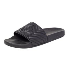 Gucci Schwarz Gummi Slide Sandalen Größe 43