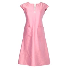 1960's pink cotton dress Courrèges Paris