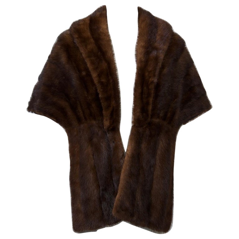 Mahogany Mink Stole For Sale at 1stDibs