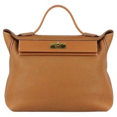 Hermès 2019 24/24 35cm Taurillon Maurice and Swift Leather Handbag