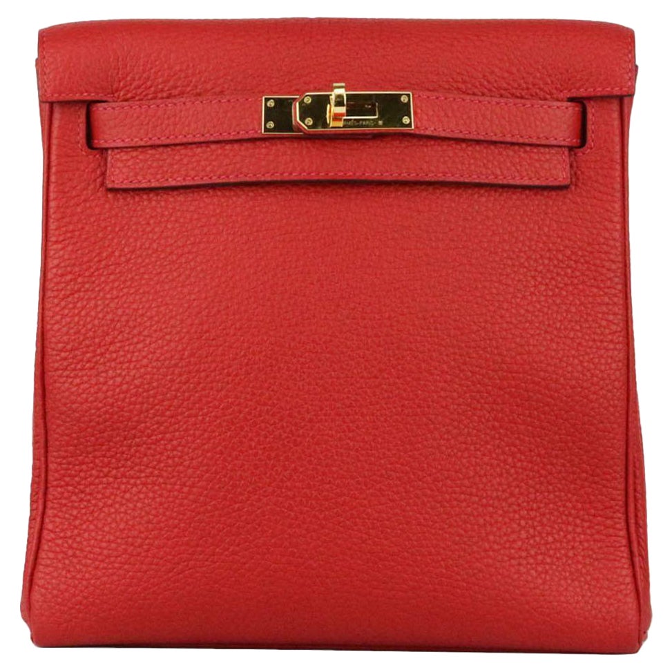 Hermès 2018 Kelly Ado II 22cm Clemence Leather Backpack