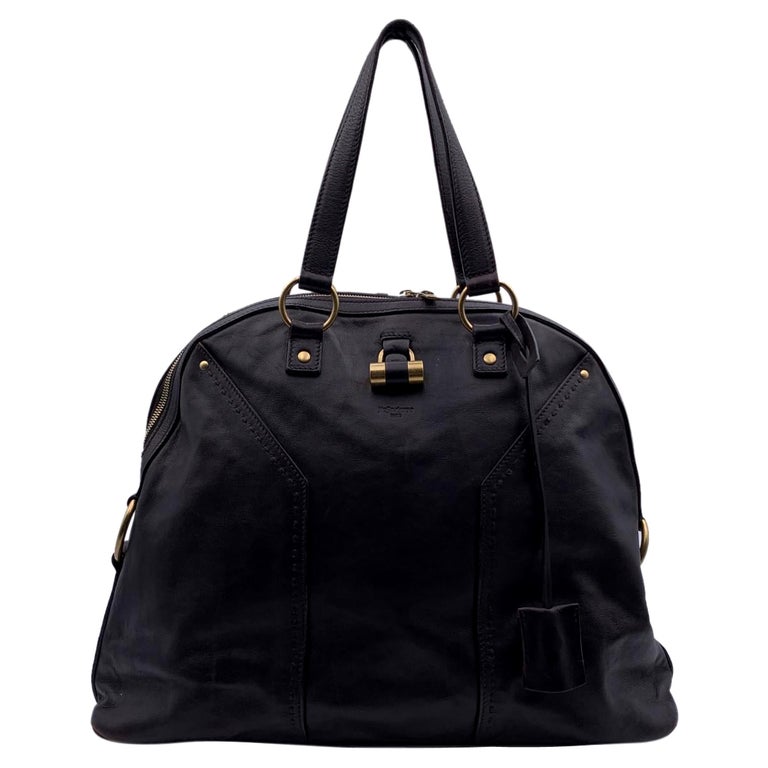 Yves Saint Laurent Brown Leather Large Muse Tote Shoulder Bag For Sale ...