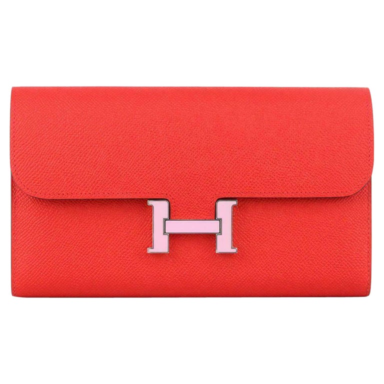 Hermès 2019 Constance Epsom Leather Long Wallet For Sale