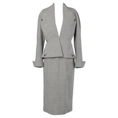 1950's skirt-suit in mini houndstooth pattern Jacques Fath 