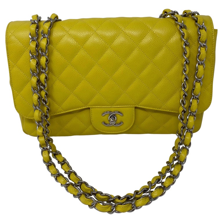 Chanel Jumbo Yellow Bag at 1stDibs