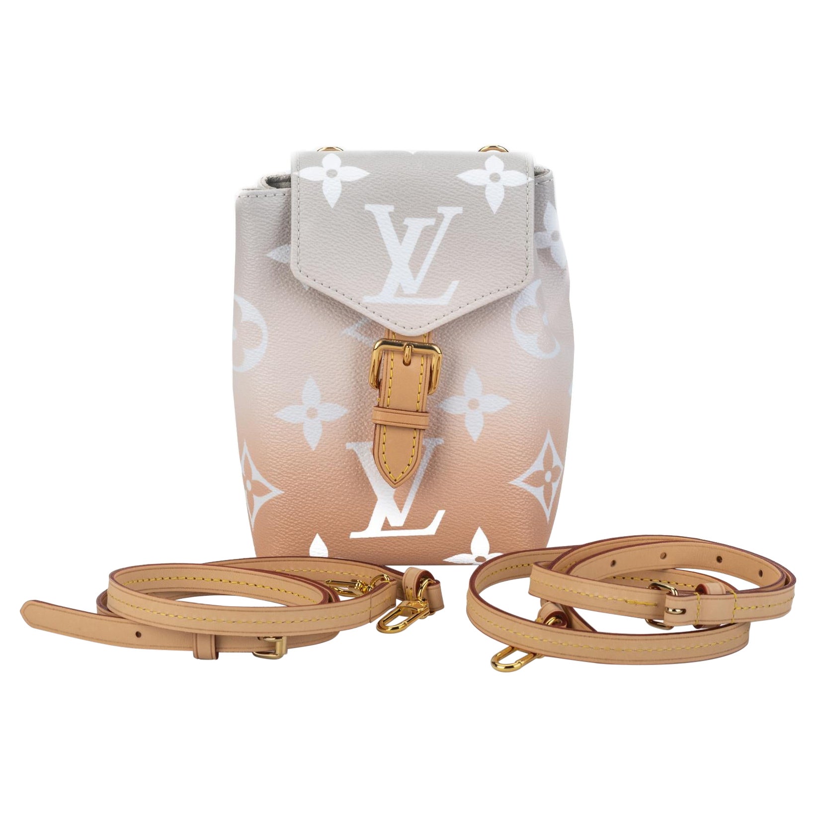 New Louis Vuitton Blush Ombre Backpack Belt Bag For Sale at