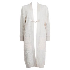 HERMES Off-White cachemire CHAINES D'ANCRE Cardigan Pull 34 XXS