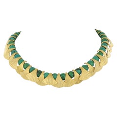 Kerry MacBride Gilded Bronze and Turquoise Necklace