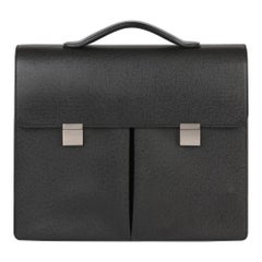 Louis Vuitton Black Taiga Leather Vintage Tobol Briefcase