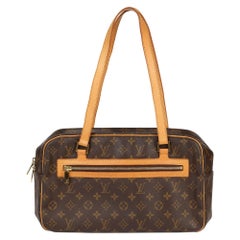 Louis Vuitton Brown Monogram Coated Canvas & Vachetta Leather Cite GM