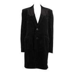 ETRO schwarzer VELVET-Mantel aus Baumwolle M