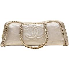 Chanel Metallic Gold Luxe Ligne Bowler Bag- Jumbo size