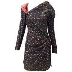 80s Givenchy polkadot couture cocktail dress 1