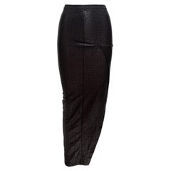 Rick Owens Black Lilies Metallic Asymmetrical Skirt