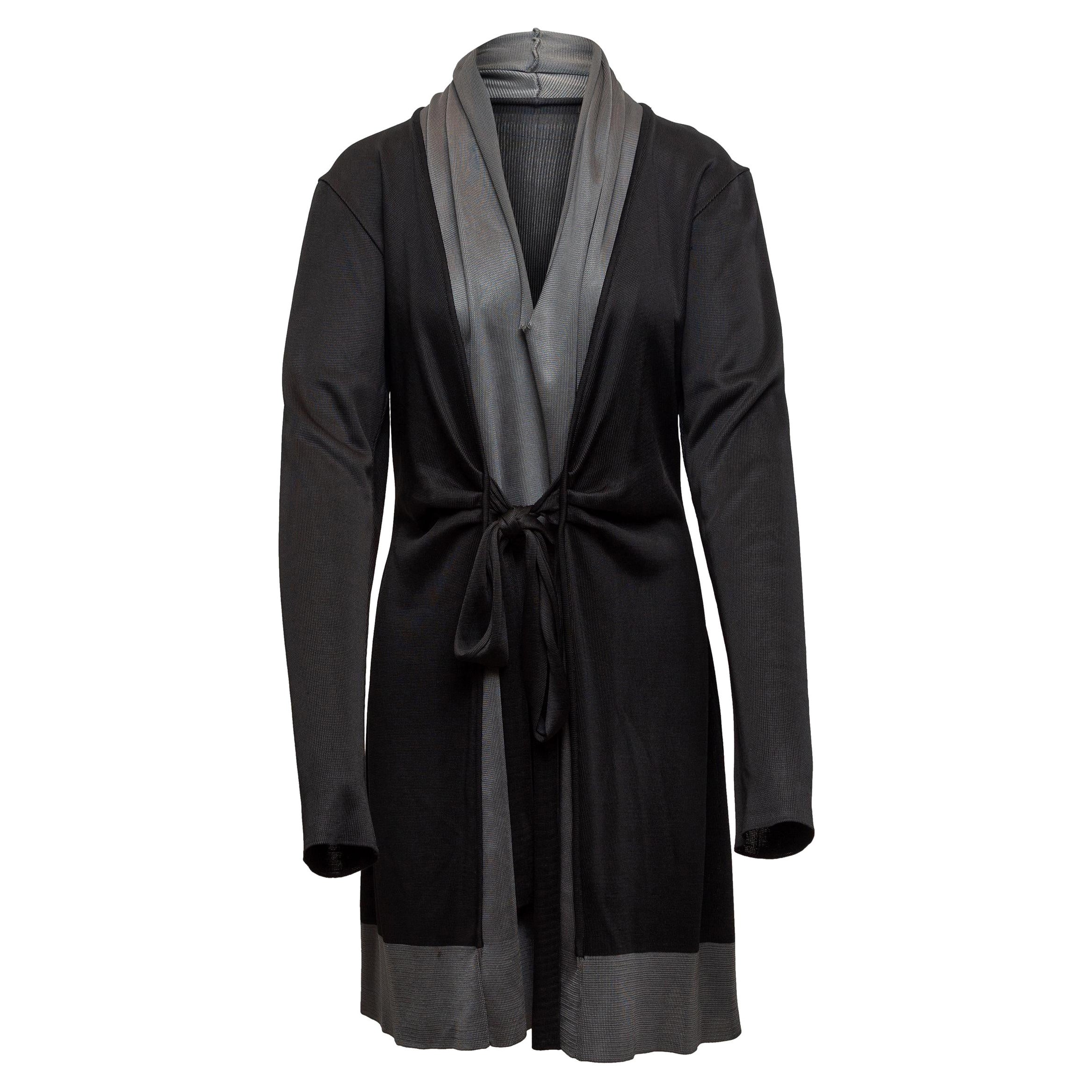 Balenciaga Black & Grey Long Sleeve Dress