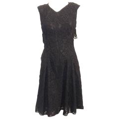 Nina Ricci Black Lace Sheer Dress