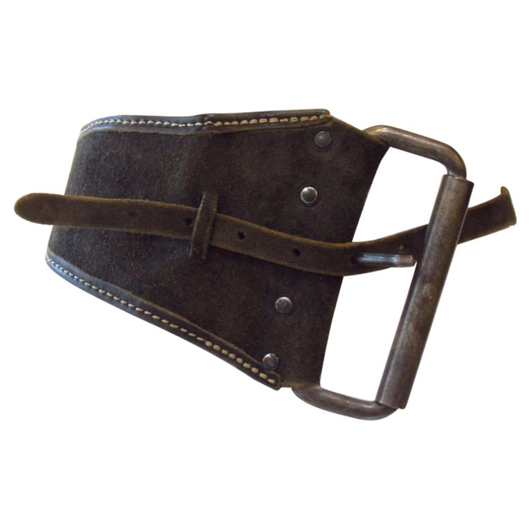 Maison Martin Margiela Asymmetrical Saddel Leather Belt For Sale at 1stDibs