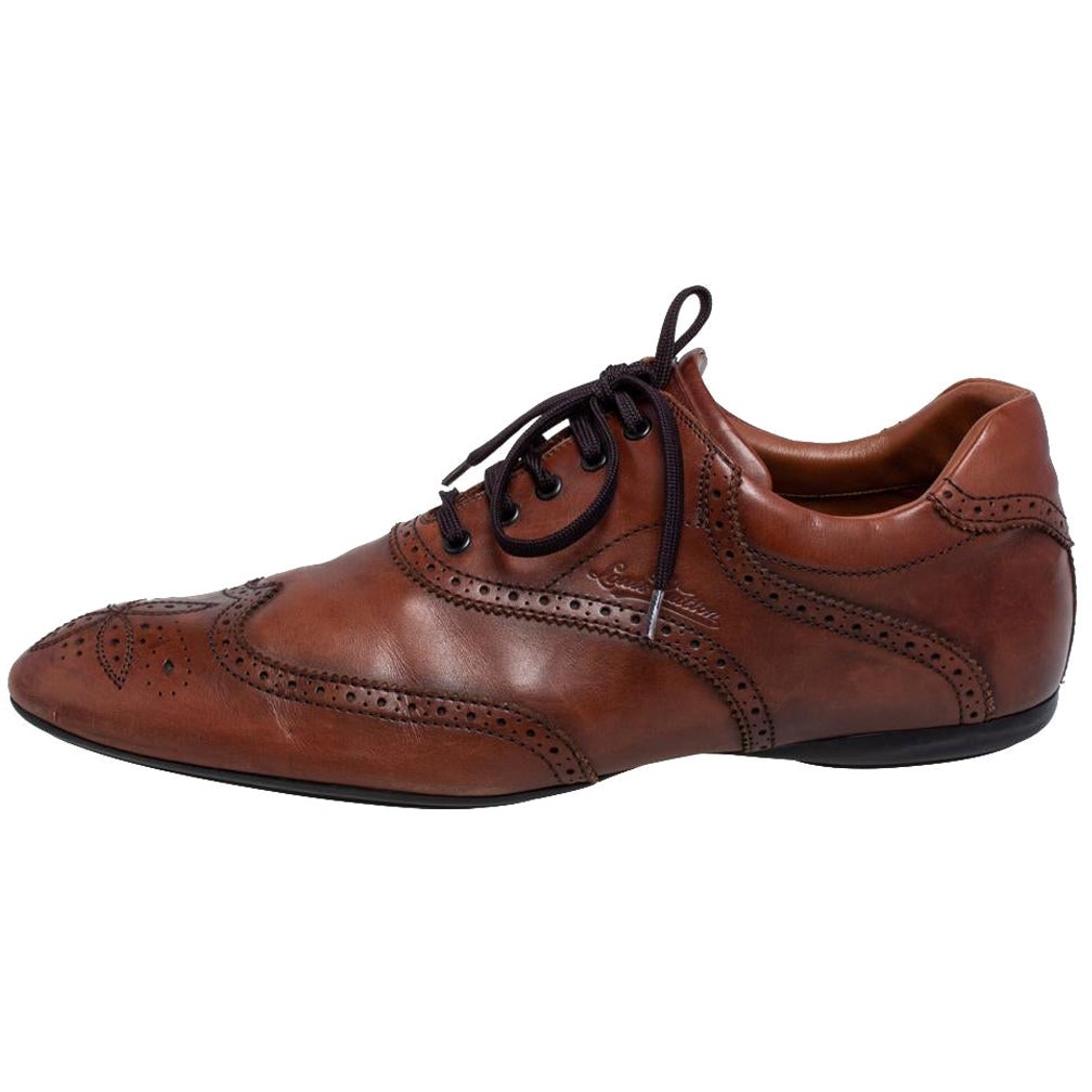 Louis Vuitton Brown Brogue Leather Derby Size 44.5