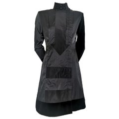Jean Paul Gaultier 1986 Russian Constructivist Three Shades of Black Coat/Dress 