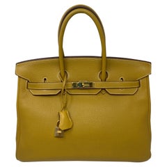 Hermes Birkin 35 Curry Gelbe Tasche