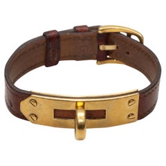 Hermes Brown & Gold-Tone 1987 Kelley Bracelet