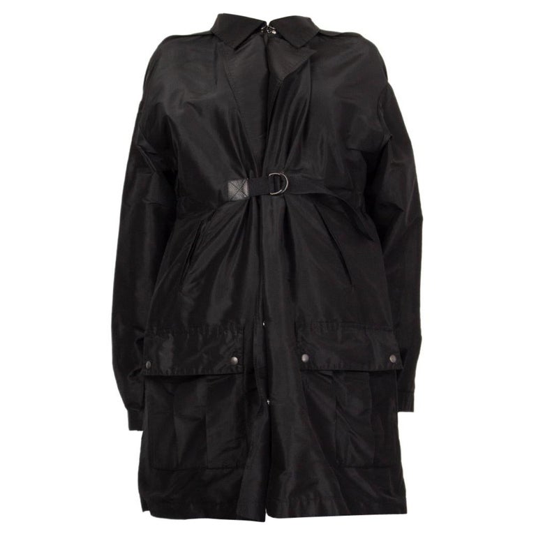 LOUIS VUITTON black nylon 2022 MONOGRAM PARKA CAPE Jacket 36 XS For Sale at  1stDibs
