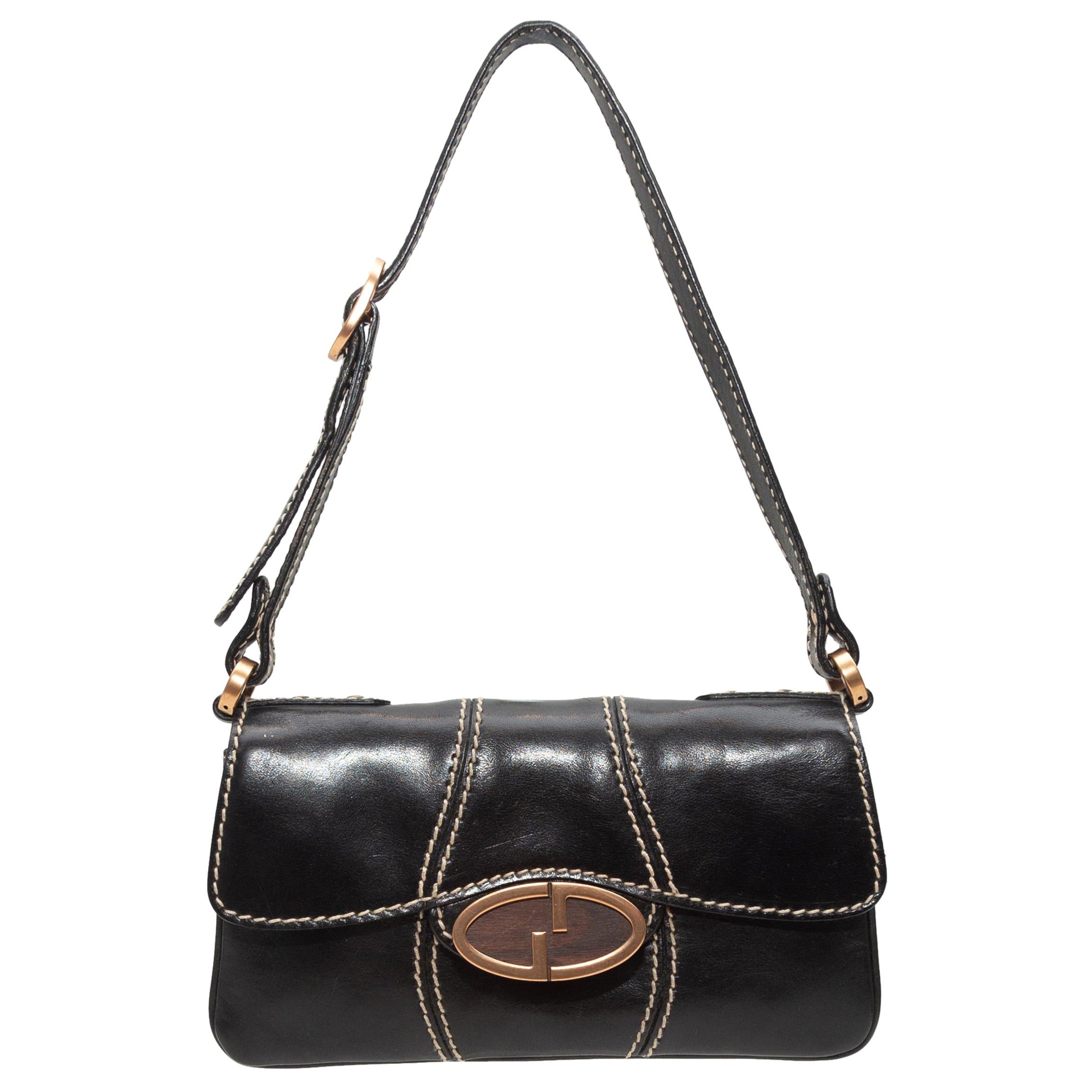 Gucci Black Mini Leather Shoulder Bag