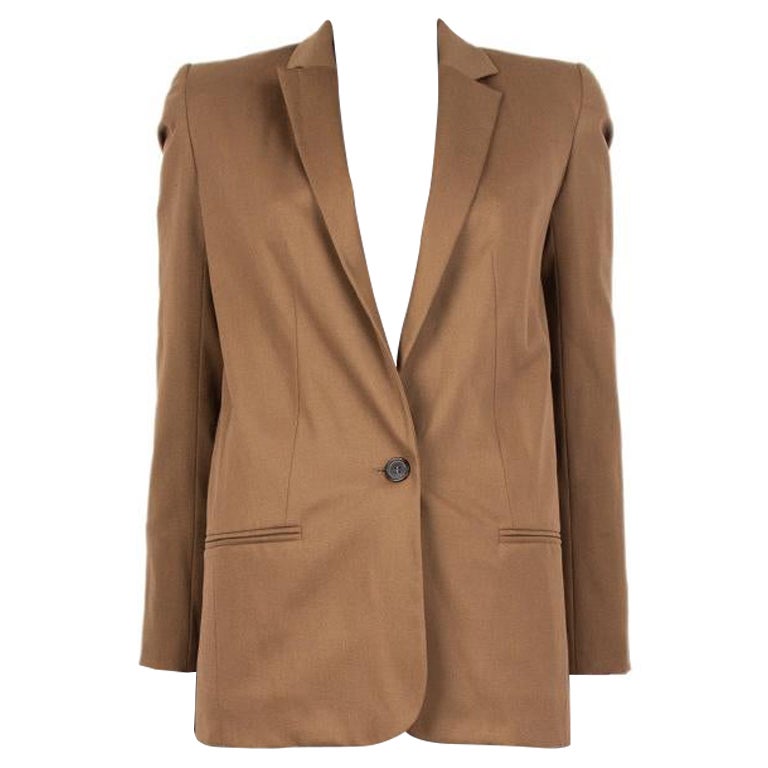 CHLOE ochre brown wool CLASSIC Blazer Jacket 34 XXS