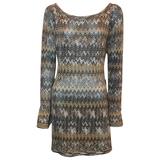 Missoni Vintage Earthtones Chevron Knitted Tunic-Style Dress - S - Circa 70's