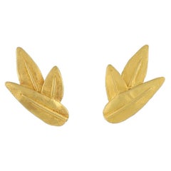 Kerry MacBride Gilded Bronze Clip Earrings