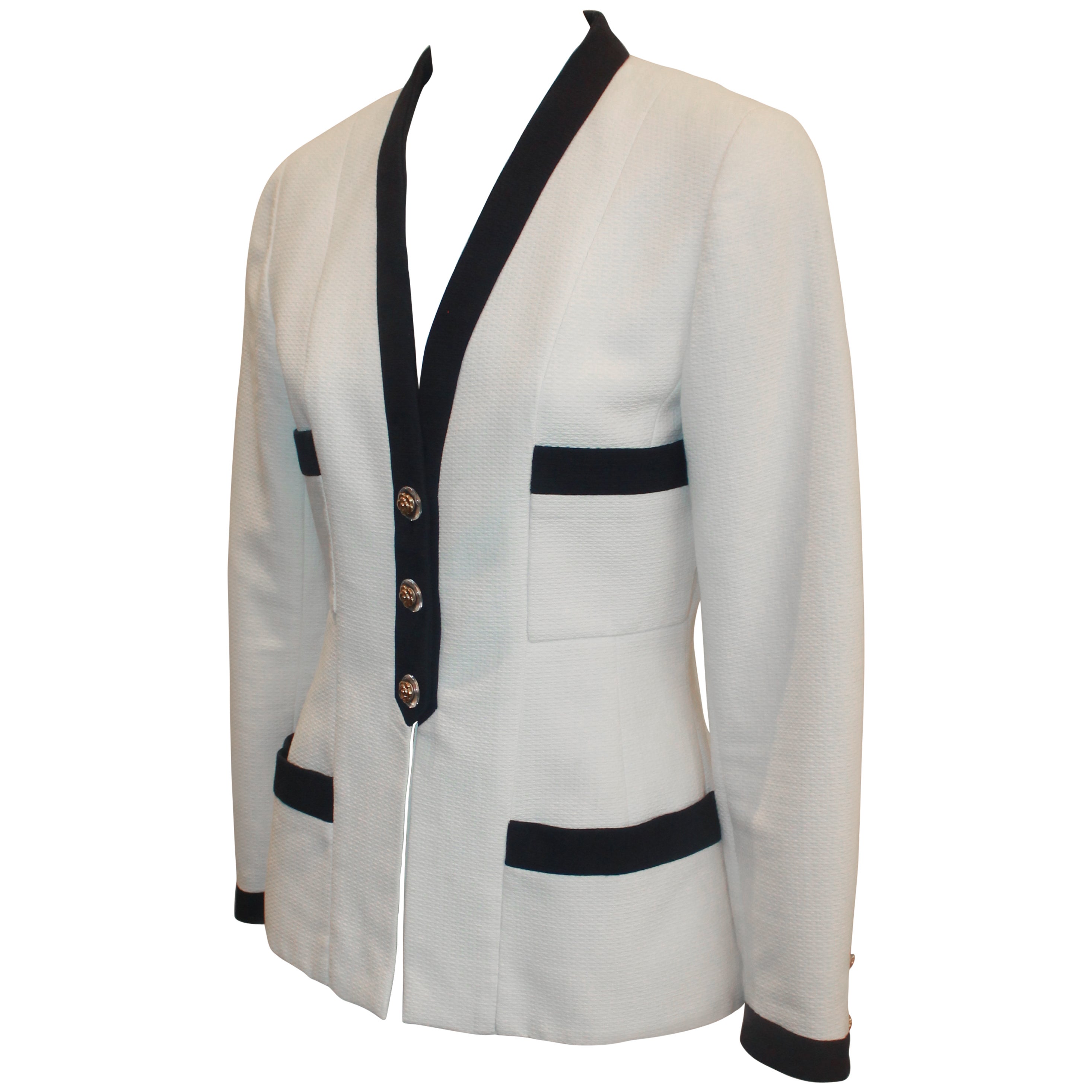 chanel white blazer
