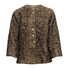 Chanel Black & Gold Wool Tweed Jacket