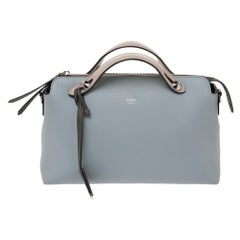 Fendi Light Blue Leather Small By The Way Boston Bag