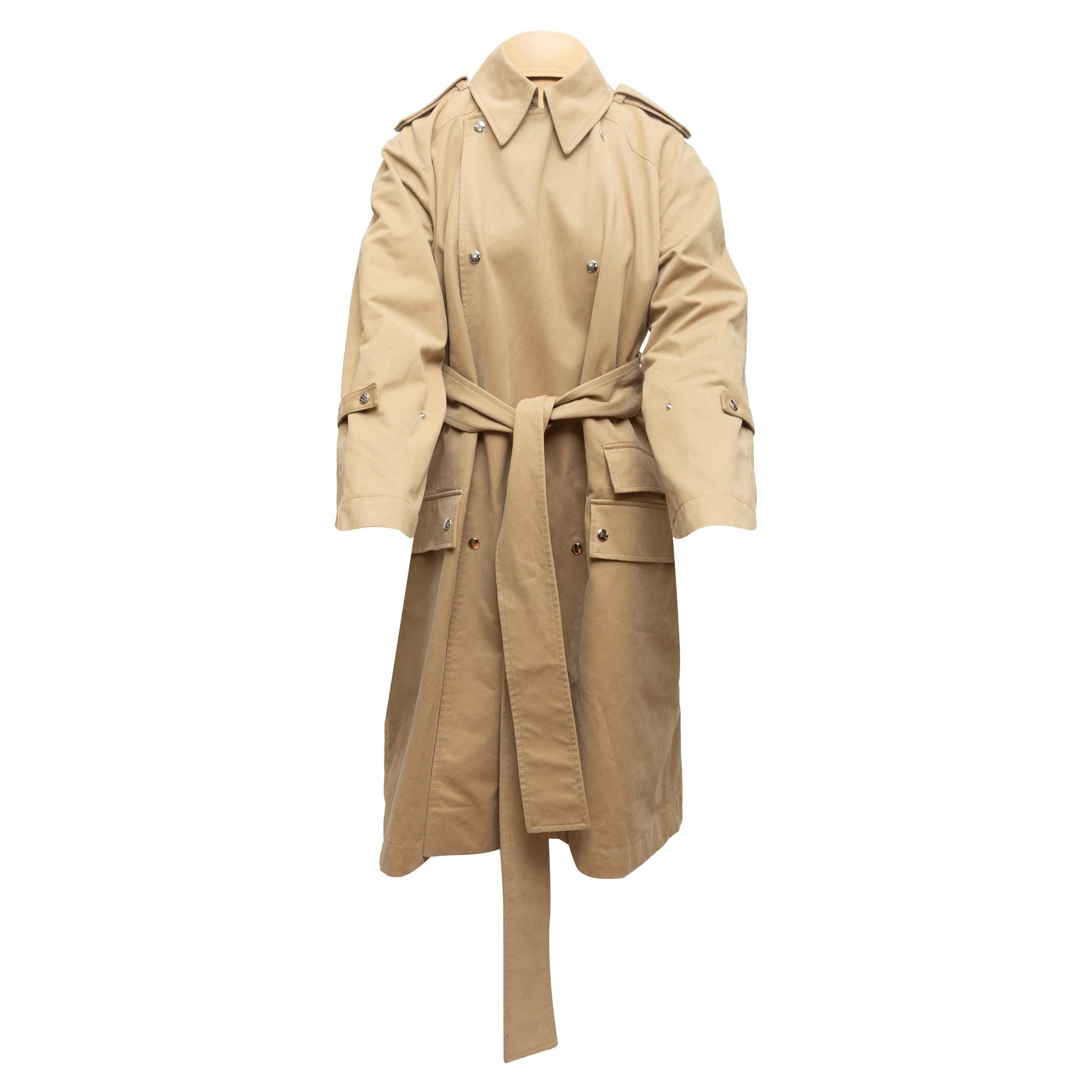 Acne Studios Tan Double-Breasted Trench Coat