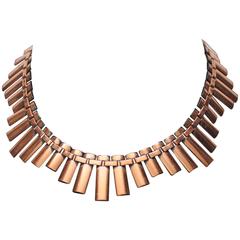 Vintage Modernist Renoir Copper Choker Necklace