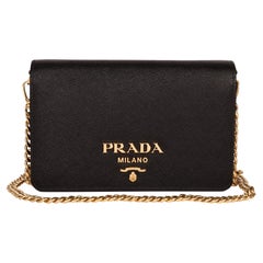 Used Prada Black Saffiano Leather Mini Bag