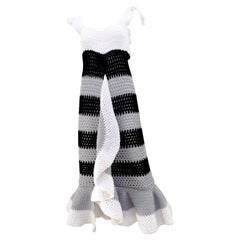 70s Crochet ruffle dress