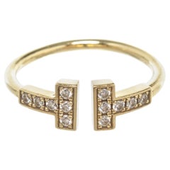 Gold T-Draht-Diamant-Ring von Tiffany & Co