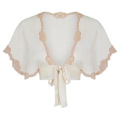 Late 1960s / Early 1970s Alice Pollock Nude Crepe Capelet