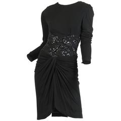 Vicky Tiel Silk Jersey Beaded Back Dress 4