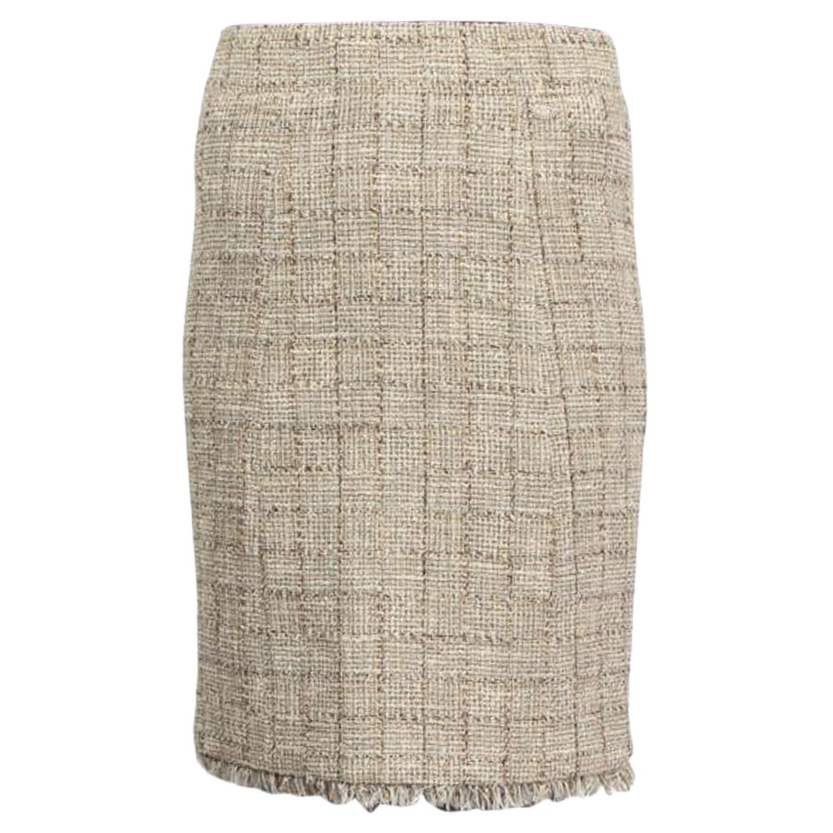 Chanel Off-White Wool and Cashmere Pleated Skirt at 1stDibs | chanel ...