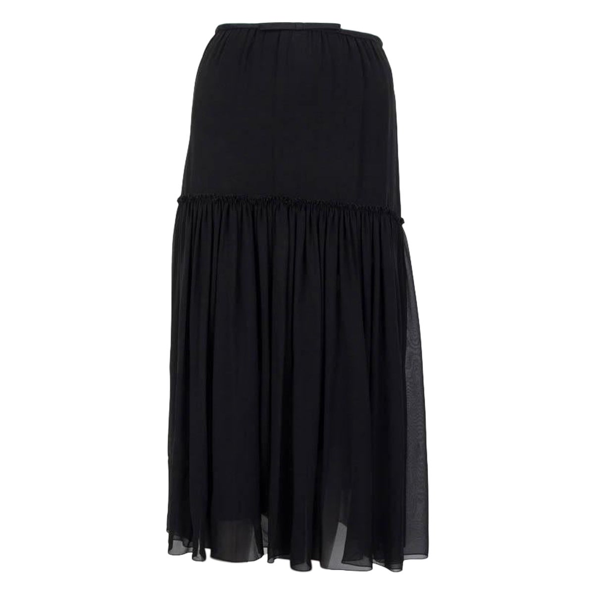 GIAMBATTISTA VALLI black silk linen blend pencil skirt IT38 XS For Sale at  1stDibs