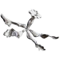 1980s Angela Cummings Sterling Silver Orchid Brooch 6
