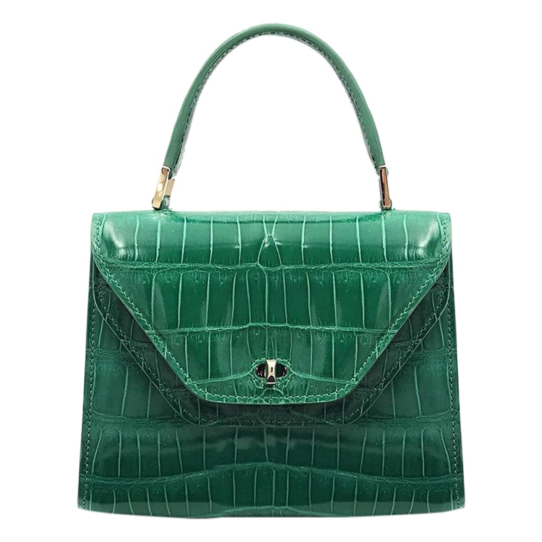 Giòsa Milano Green Crocodile Bag
