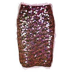 Fendi Sequin and Leather Baguette Mini Purple in Polyester with Gold-tone -  US