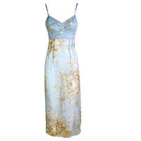 Vintage 1950's Milton Saunders Silk Floral Beaded Dress and Bolero at ...