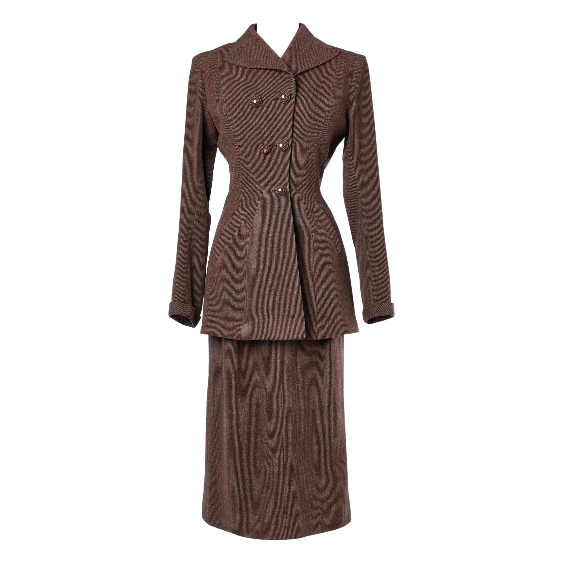 Maggy Rouff numbered Skirt-suit Circa 1940  For Sale