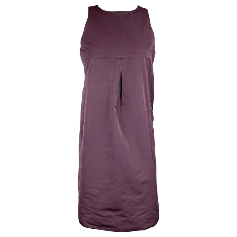 MAX MARA Size 6 Purple Polyester / Cotton Sleeveless Shift Dress For Sale  at 1stDibs