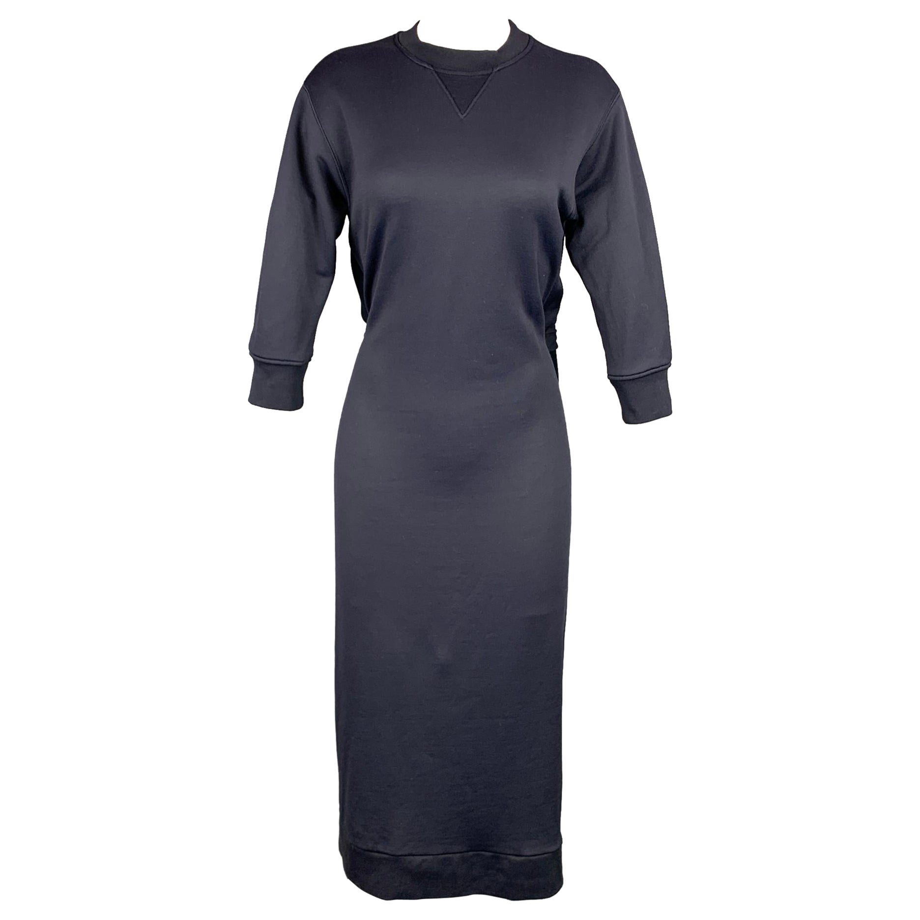 TIBI Size XS Navy Cotton Blend Open Back Long Dress