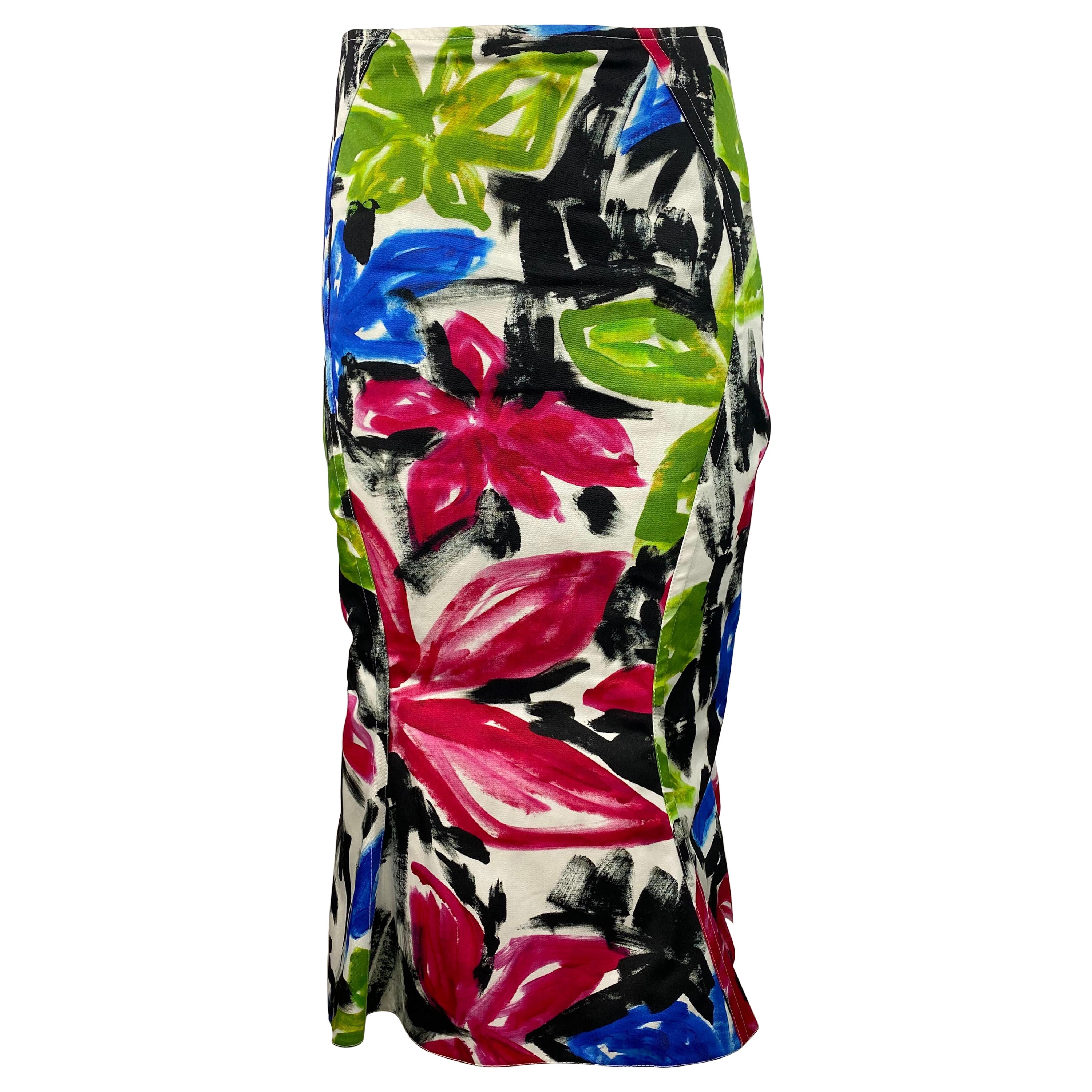 Marni Multicolored Midi Skirt, Size 42 For Sale